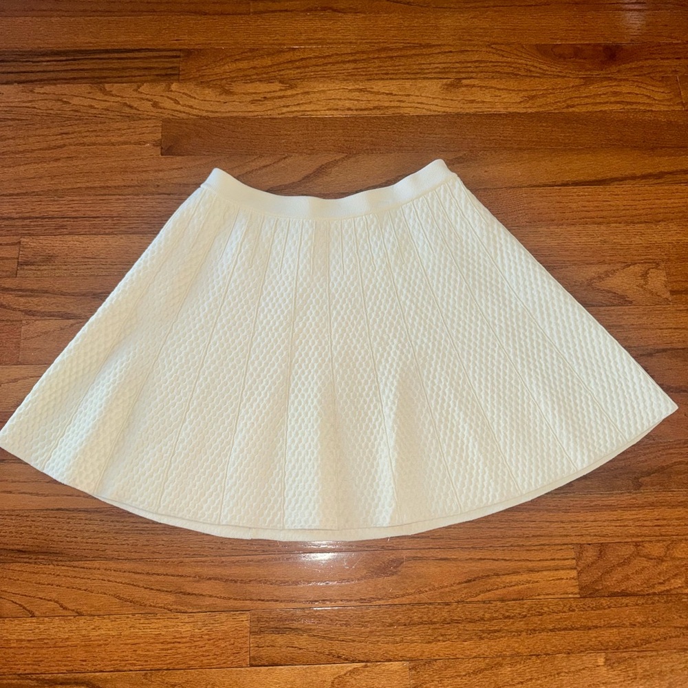 RACHEL Rachel Roy Cream Textured Circle Skirt